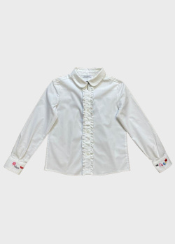 Детская рубашка Dolce&Gabbana белого цвета, фото